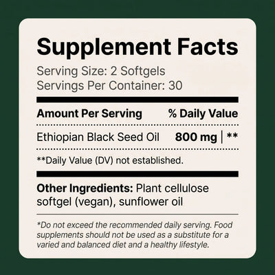 Ethiopian Black Seed Oil